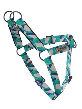 🆕 🐾 WINGO Susie Harness.  Blue Green Camo No-Pull Dog Harness. Large